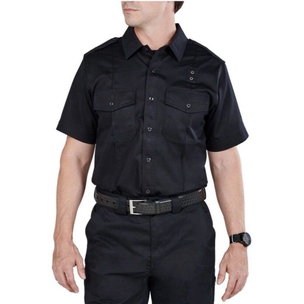 5.11 TACTICAL Twill PDU Class A Shirt Black Short Sleeve Shirt Mens Small Work